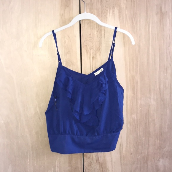 Royal Blue Ruffle Top - Picture 2 of 3